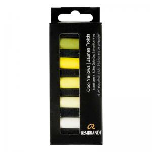 Royal Talens Rembrandt Soft Pastels - Set Of 5 - Cool Yellows [31820500]